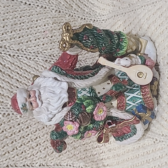 Vintage Fitz  and floyd Ceramic Santa Claus tea pot. - Picture 1 of 13